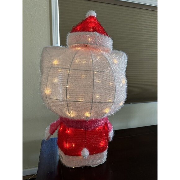 Hello Kitty Christmas 28” 3D Lighted Holiday Decor Jumbo Rare Kurt Adler 2012 - Picture 4 of 16